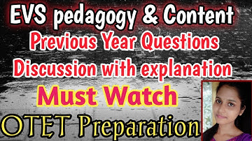 EVS Previous Year Questions Discussion for OTET By Odisha School Classes