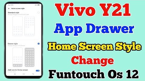 Vivo Y21 App Drawer Setting || How To Change Home Screen Style On Vivo Y21 || Technical Akhilesh