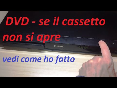 Video: Come posso riparare il vassoio del mio DVD che non si apre?