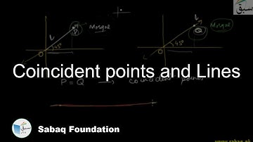 Coincident points and Lines, Math Lecture | Sabaq.pk
