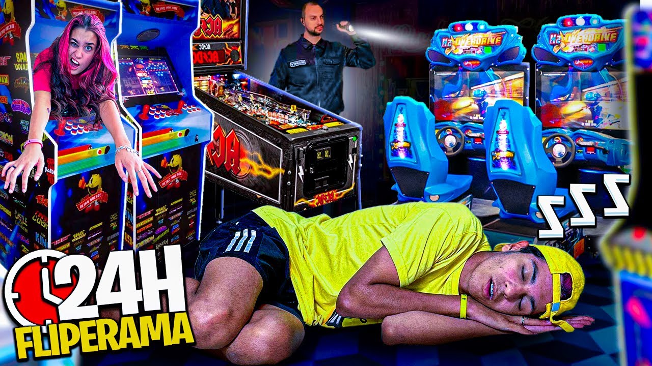 24 HORAS EM UM FLIPERAMA *fomos pegos ?