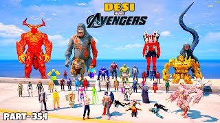 DESI Avengers Could not Save GOD FRANKLIN & KRATOS Attacked by DEVIL GOD and SUKuna in GTA 5 | #354