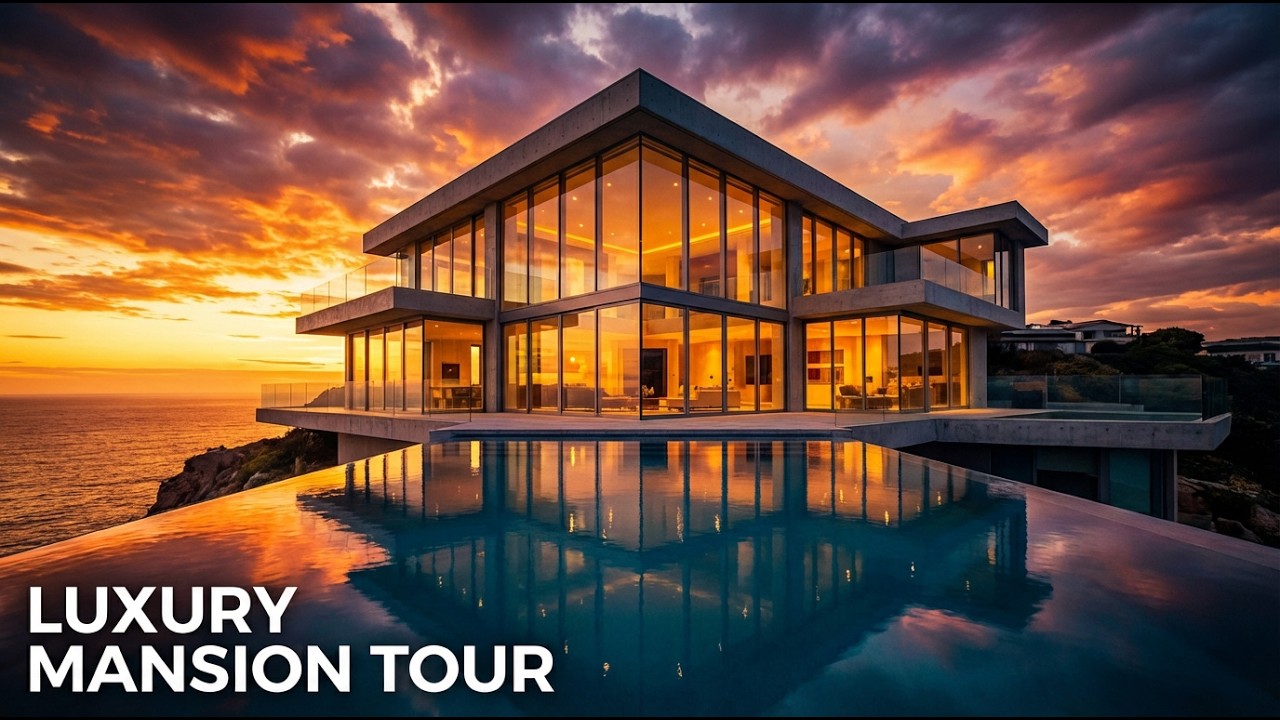 Building a Modern Glass Luxury Mansion From Scratch | Full Construction Timelapse & Luxury Home Tour