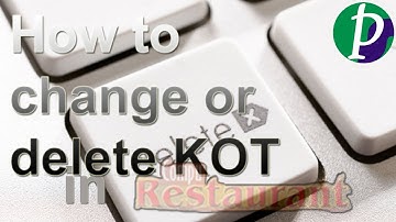 How to Edit and Delete Kot and KOT Item - Compu Restaurant Billing Software