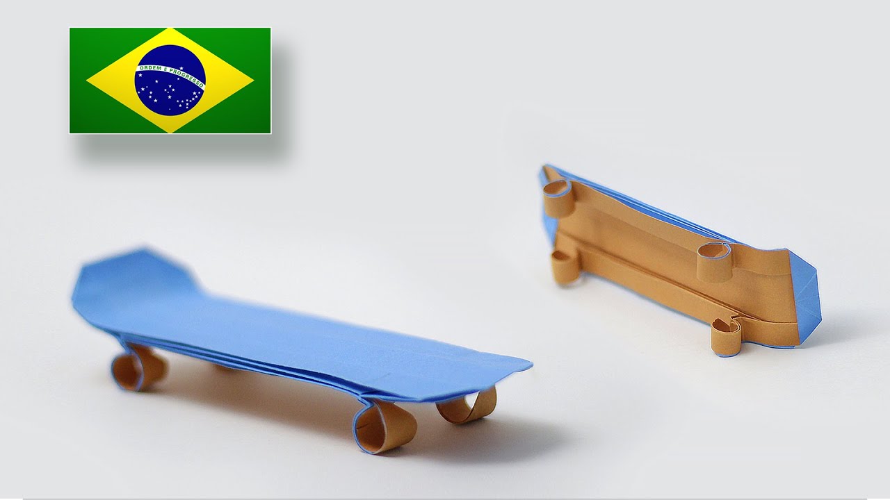 Origami: Skate - Instruções PT-BR