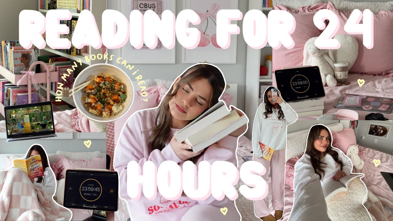 attempting to read for 24 hours STRAIGHT!! 📖🎀⏱🍣😴 *spoiler free reading ...