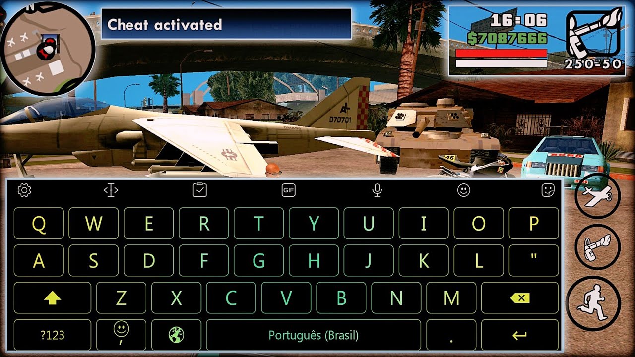 COMO FAZER CÓDIGOS NO GTA SAN ANDREAS SEM APLICATIVO E SEM ROOT (COM  TECLADO DE PC) 