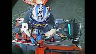 Coast Guard MH-65 Dolphin aircrew medevac mariner from tanker 11 nm off Galveston, Texas