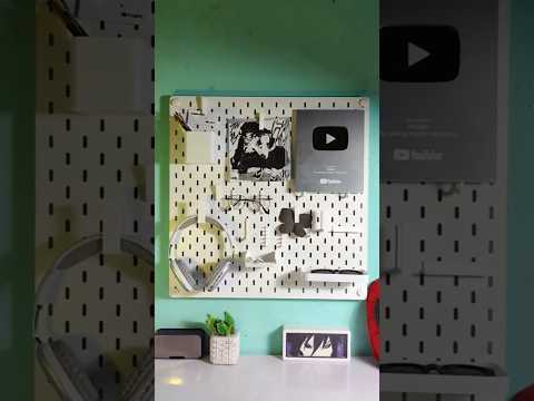 DESK DECOR PART 6 pegboard #diy #artzarc #homedecor #pegboard