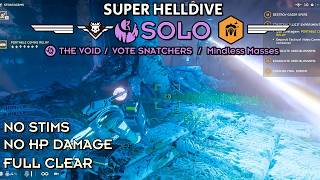 Helldivers 2 - Infiltrate Illuminate Lair (Super Helldive Solo / No Stims, HP Damage)