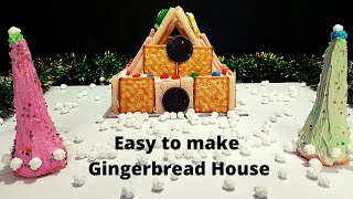 Last Minute Easy to make Gingerbread House |DIY Christmas cake decoration ideas | Mad celebration