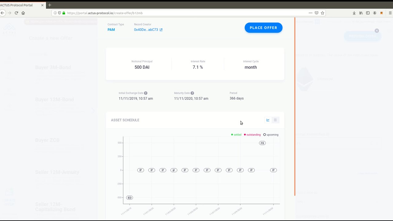 ACTUS Protocol Demo Portal (3/4) - YouTube
