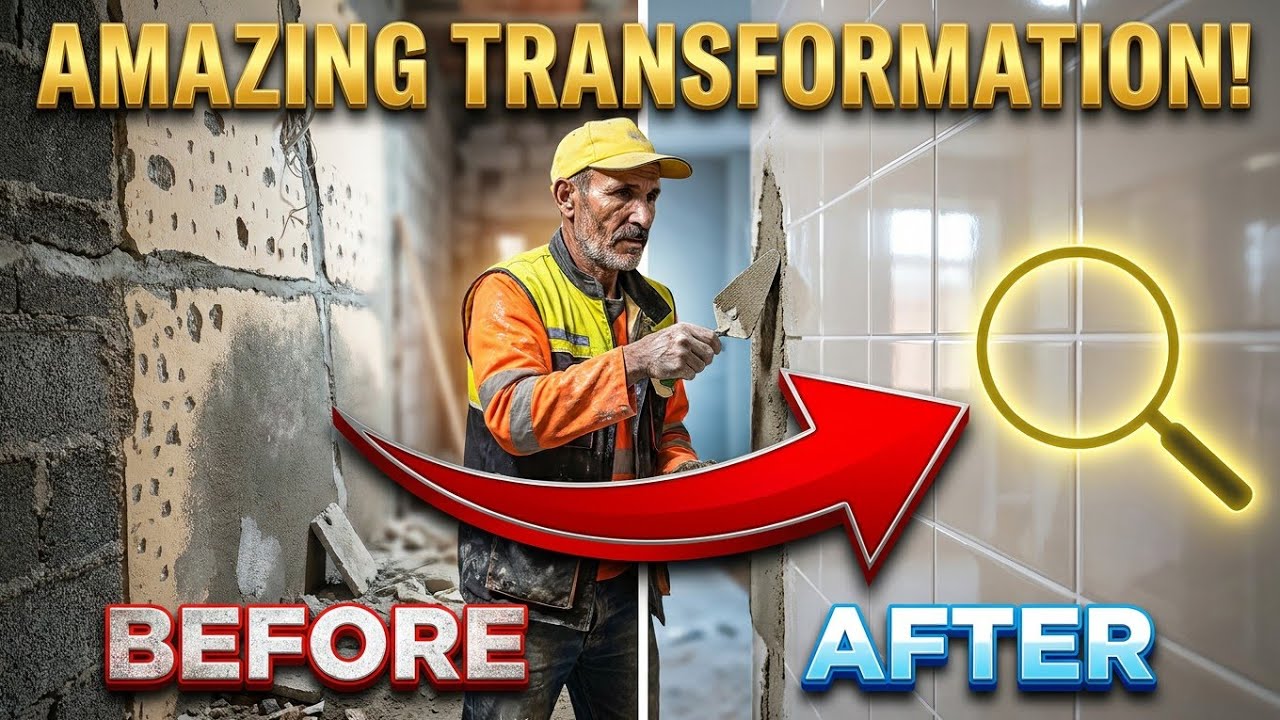 How to install ceramic tiles on rough walls, step by step. - YouTube