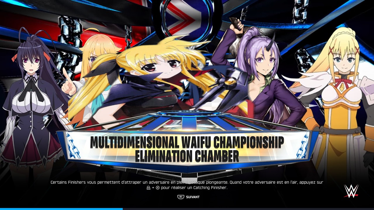 Wwe 2k25 . Elimination Chamber . Akeno vs Torako vs Fate (c) vs Kanou vs Shion vs Darkness