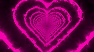 Abstract Neon Love Hearts Glowing Motion Background for Valentine 2022 free video background VJ Loop