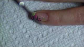 Shellac Fench Tip Flower Manicure.wmv