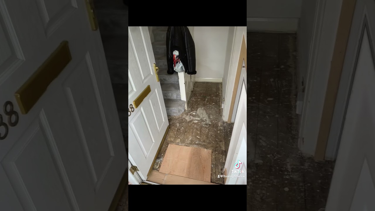 Wood laminate flooring cool transition and transformation before and after