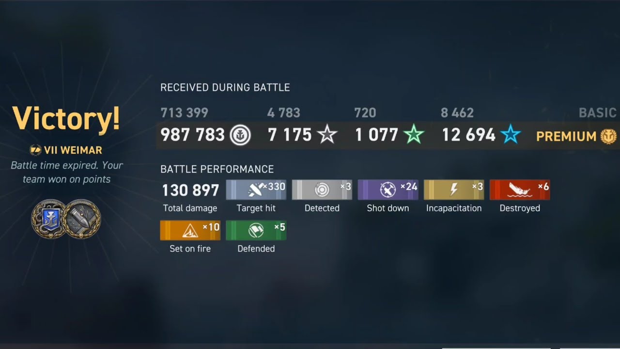 Weimar Tier 7 german premium cruiser gameplay - World of Warships: Legends Mobile