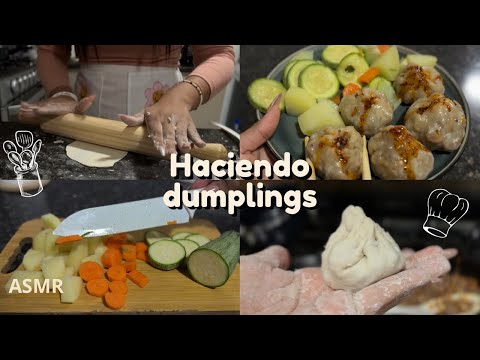 ASMR preparando dumplings  🥟😋 cocina conmigo ✨