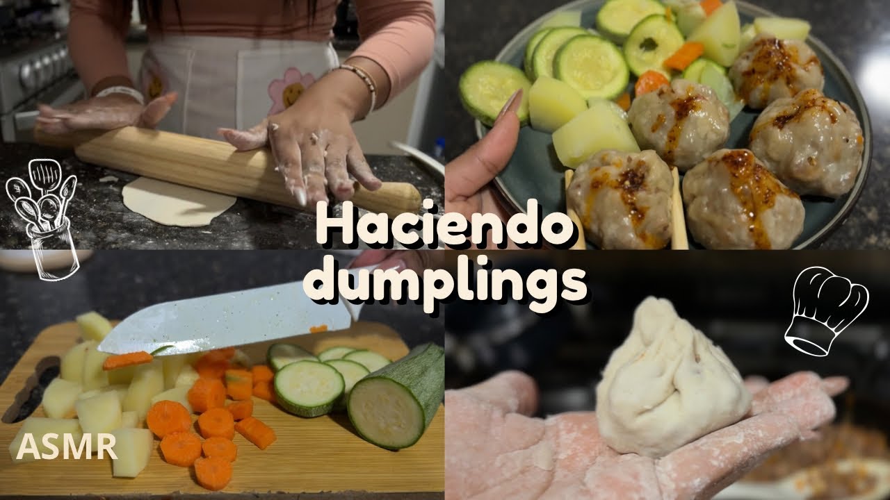 ASMR preparando dumplings  🥟😋 cocina conmigo ✨