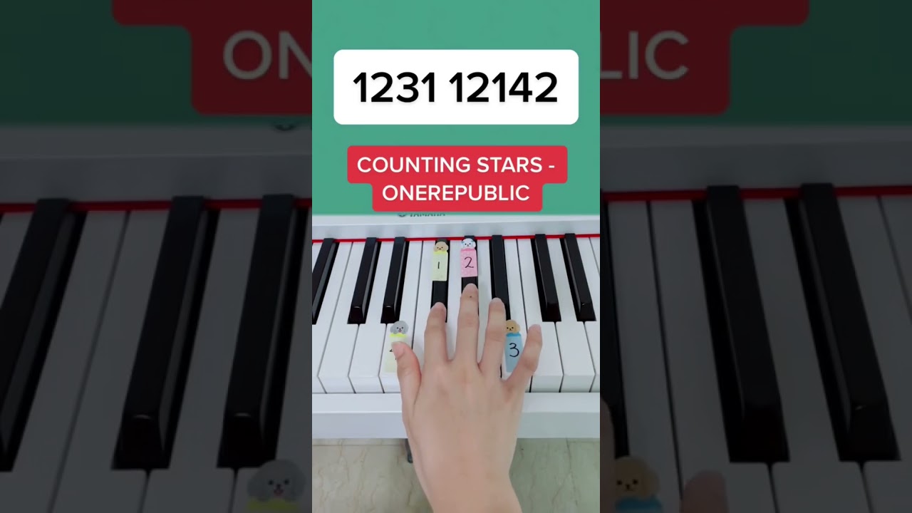 Counting Stars - OneRepublic (Piano Tutorial) #easypianotutorial #countingstars #pianobeginner