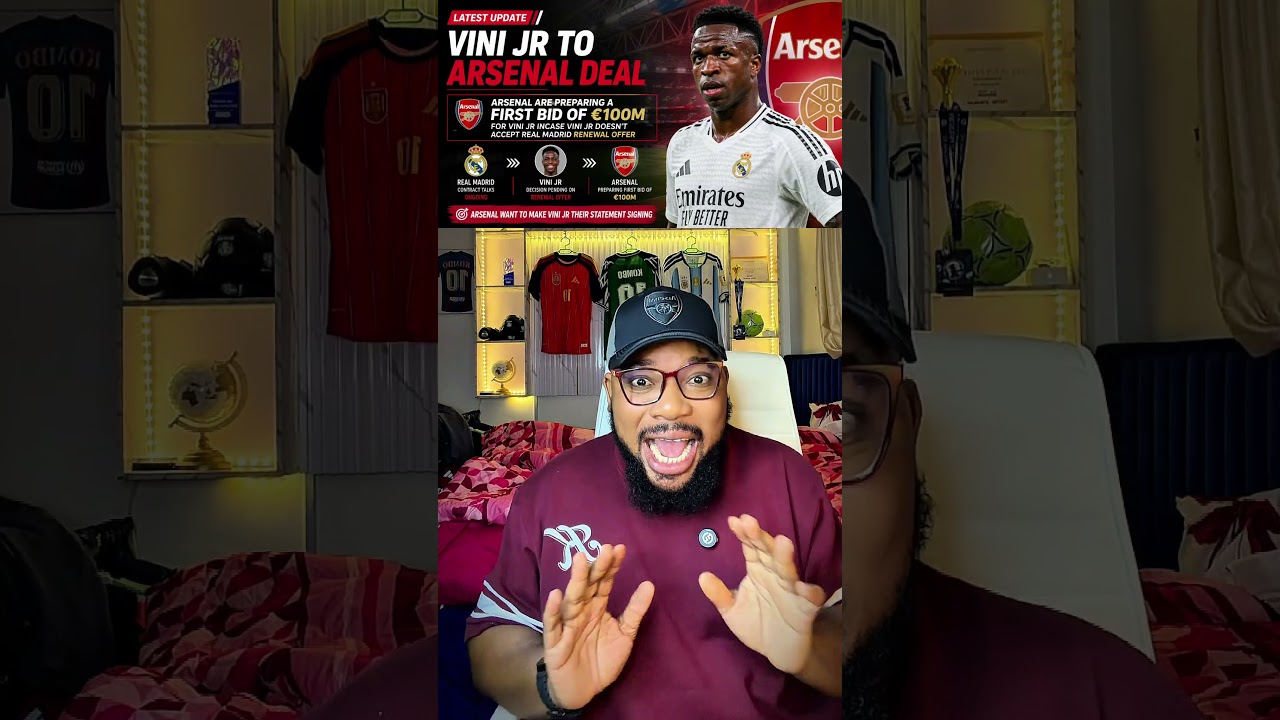 Update on VINI jr to Arsenal #madrid #transfers #afc