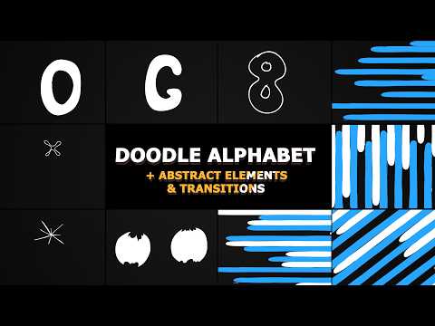 Doodle Alphabet & Transitions | Free Hand-Drawn Animated Type (Ae)