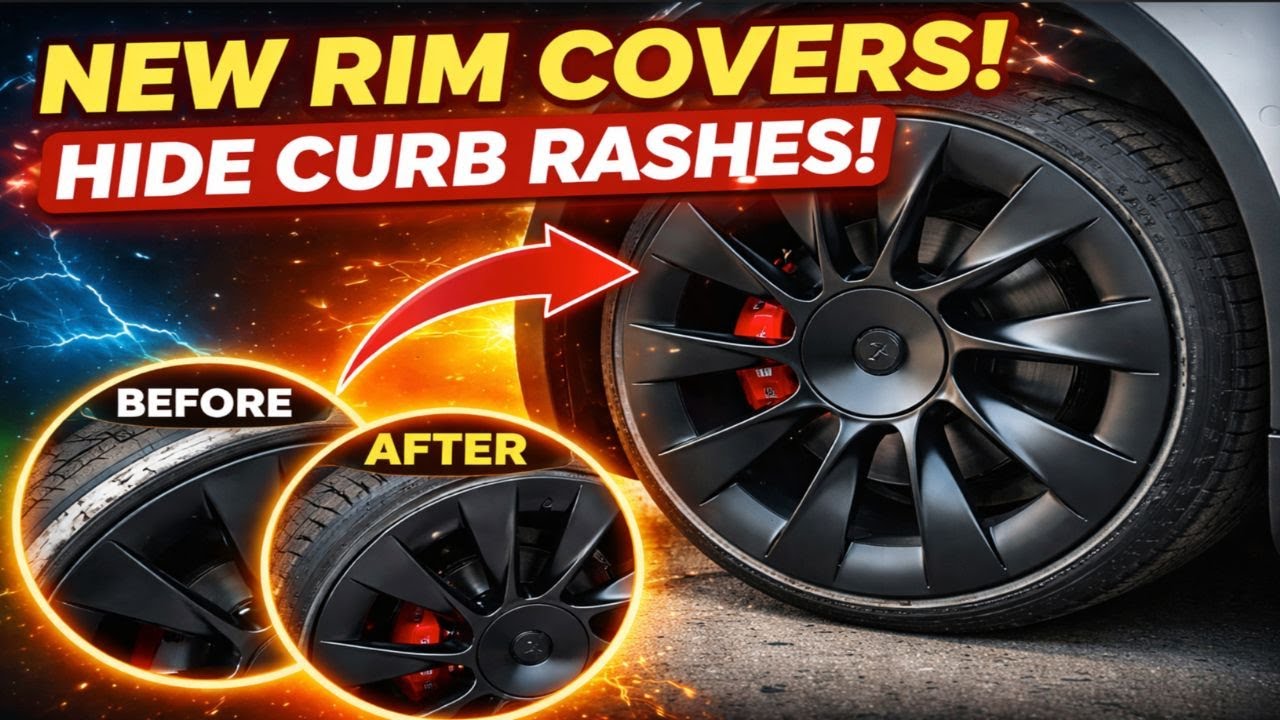 Новые колпаки на диски для Tesla Model Y / Быстрая установка