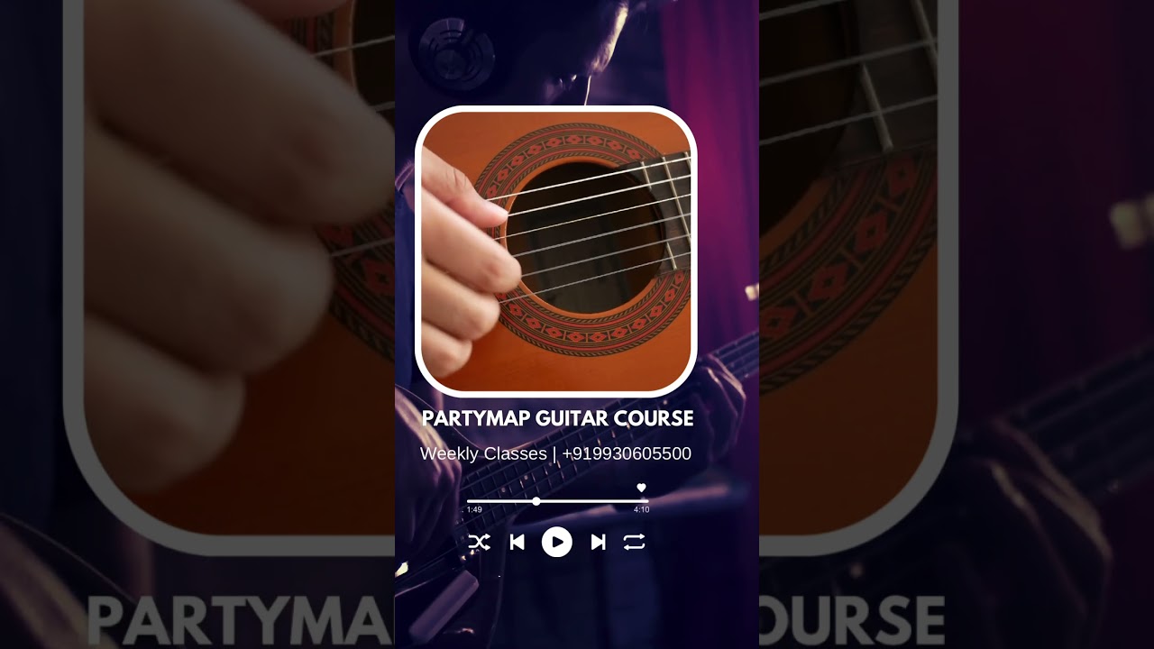 Learn guitar lessons near Andheri Station (West) at PartyMap Music Academy. Call 9930605500