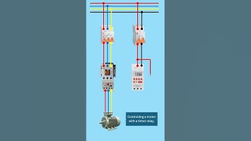Controlling a motor with a timer relay  #electrician