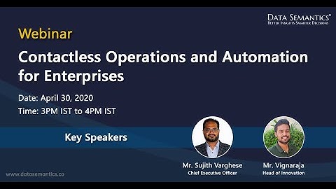 Webinar - Contactless Operations and Automation for Enterprises