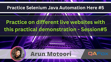 Selenium Java Automation - Practical Demonstration series on different websites - Part 5