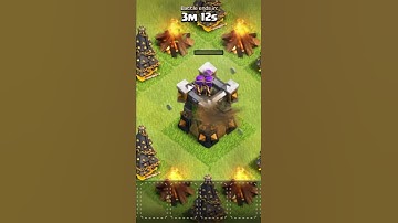 Level-14 Archer tower vs Max Lightning spell | How many spells it take to destroy it 😁😎#shorts