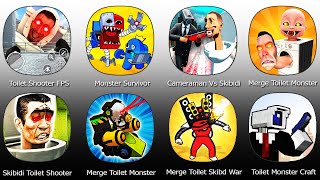 Skibidi Toilet Shooter,Merge Toilet Monster Fight,Merge Toilet Skibd War,Toilet Monster Craft Puzzle screenshot 4
