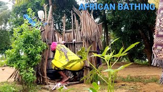 African Village Bathing African Village Life