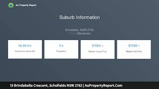 13 Brindabella Crescent, Schofields NSW 2762 | AuPropertyReport.Com 13 Brindabella Crescent, Schofields NSW 2762 | AuPropertyReport.Com