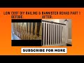 Railing and bannister remodel project amazing results on a small budget