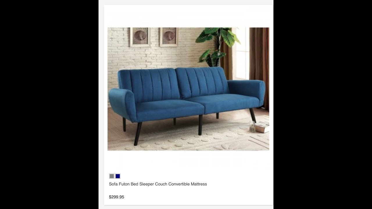 Costway Sofa Futon Bed Sleeper Couch Convertible Unboxing and Review