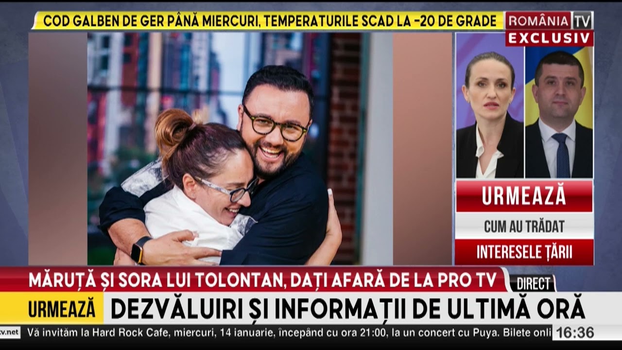 Măruță și sora lui Tolontan, dați afară de la Pro TV