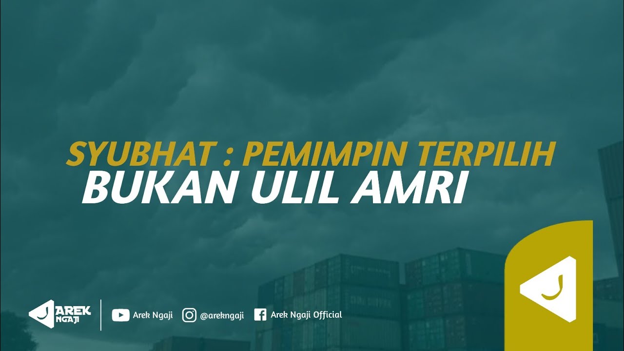 Pemimpin terpilih bukan ulil amri dan tidak wajib di taati - Ustadz dzulqarnain bin muhammad sunusi