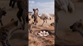Amazing Ostrich Save His Eggs From Tiger #WTFzone360 #mindbending #glitchart