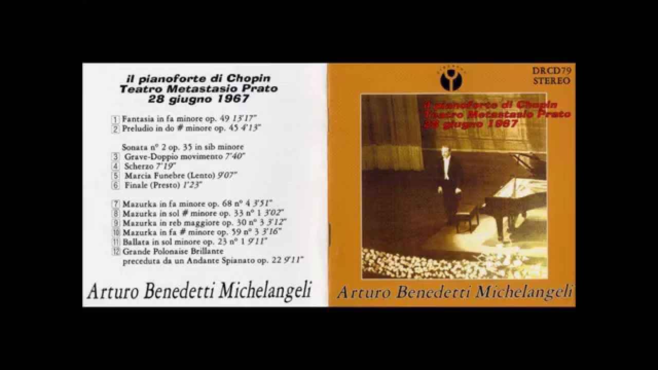Michelangeli plays Chopin Fantaisie opus 49 (live, 1967)