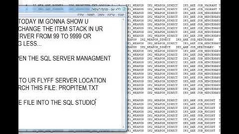 How To Change item stack in Your FlyFF Server