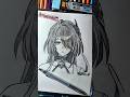 Drawing Acheron Honkai Star Rail || sketching【イラ ストメイキング】 #メイキング #アナログ #drawing #art #anime #shorts