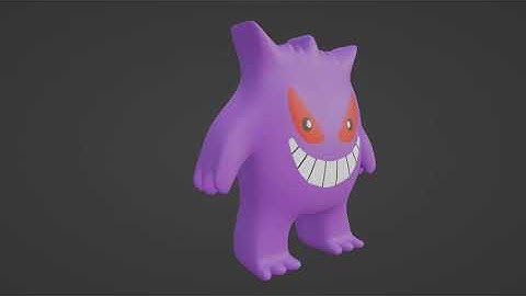 I MADE GENGAR FROM POKEMON IN BLENDER