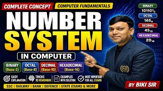 Number System in Computer | Binary, Octal, Decimal & Hexadecimal | Voit | by Biki Sir