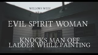 Man Pushed OFF Ladder by Evil Spirit Woman Rushing at Him by Orange St Films 5,679 views 4 years ago 1 minute, 11 seconds