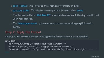 How to Change a Date Format Using PROC FORMAT and Picture Statement in SAS