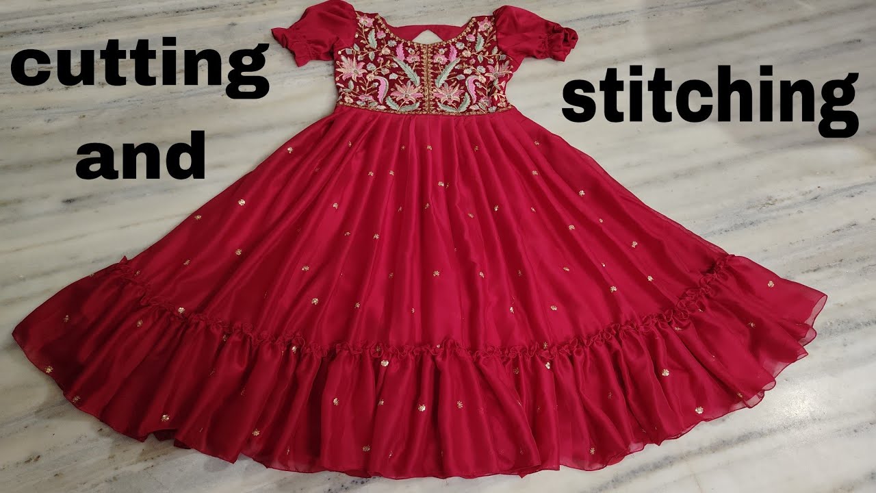 dress cutting in telugu 42 size lining dress cutting in Telugu with full Explaned