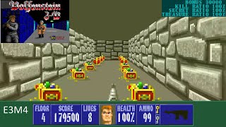 Wolfenstein 3D: E3M4 100% I am Death Incarnate with commentary